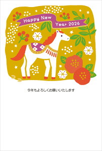 令和8年(2026年)用 午年 パック年賀状 GOLDトナー年賀状(3枚入り) BA404
