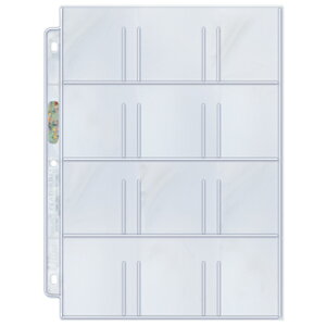 �E���g���v�� (Ultra Pro) 12�|�P�b�g �V�[�g �X�e�b�J�[�p #81423 | 12-Pocket Platinum Page with 2-1/4" X 2-1/2" Pockets