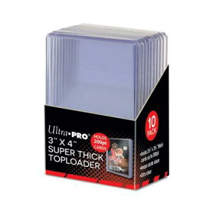 �E���g���v�� (Ultra Pro) �g�b�v���[�_�[ 200PT 5.1mm�� 10������p�b�N (#15286) | 3 x 4 Super Thick 200PT Toploader 10ct