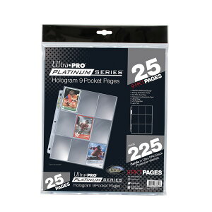 �y�E���g���v�� UltraPro ���W�p�i�z9�|�P�b�g �V�[�g 3���@(25������) #83652�@| Ultra PRO Platinum Series 9-Pocket Pages (25 count retail pack)