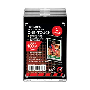 Egv (Ultra Pro) 130PT g UV^b`}Olbgz_[ 3.5mm 5Zbg #15270-UV | 130PT Black Border UV ONE-TOUCH Magnetic Holder - 5 Pack