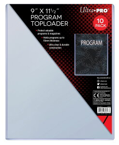 Egv (Ultra Pro) gbv[_[ vOEGp 10pbN #82317 | 9" X 11-1/2" Program Toploader 10ct