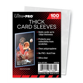ウルトラプロ(UltraPro) カードスリーブ エクストラシック (厚型カード用/100枚入り) (#81380) Extra Thick Card Sleeve