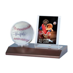 Egv(UltraPro) TC{[J[hP[X _[NEbh (#81674) Dark Wood Base Ball & Card Holder