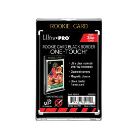 ウルトラプロ (Ultra Pro) 35PT ルーキー UVワンタッチマグネットホルダー 黒枠 1mm厚 トレーディングカードケース トレカ #85919 | 35PT Rookie Black Border UV One-Touch Magnetic Holder | Trading card storage cases