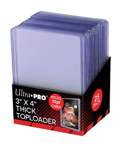 �y�E���g���v�� UltraPro ���W�p�i�z�g�b�v���[�_�[ 55PT (�N���A) 25������p�b�N (#81181) 3x4 Toploader 55PT Pack