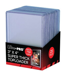 �y�E���g���v�� UltraPro ���W�p�i�z�g�b�v���[�_�[ 75PT 2mm�� �W���[�W�J�[�h�p (�N���A) 25������p�b�N (#81347) 3x4 Toploader 75PT Pack