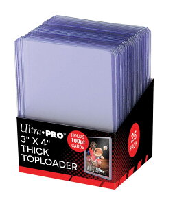 �E���g���v��(UltraPro) �g�b�v���[�_�[ 100PT 2.5mm���p 25������p�b�N (#81846) 3x4 Toploader 100PT Pack