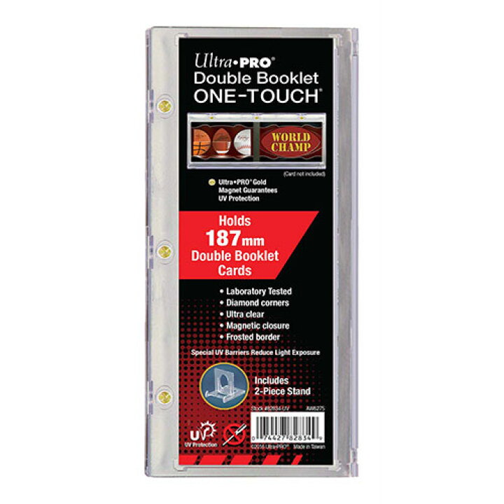 楽天市場】ウルトラプロ(UltraPro) 187mm ブックレットカード用UVワンタッチマグネットホルダー(長さ187mm、厚さ155PT=5mm厚 )（可動式スタンド付属）(#82834) : カードファナティック
