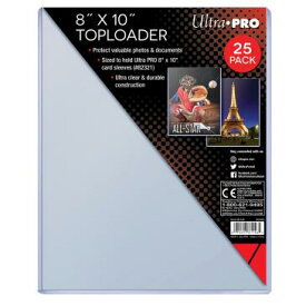 ウルトラプロ (Ultra Pro) トップローダー 8x10用 25枚入りパック (8x10スリーブ対応) #81146 | 8" X 10" Toploader