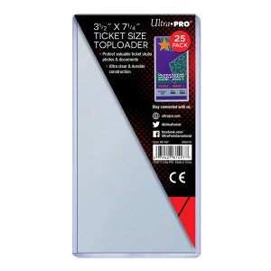 �E���g���v�� (Ultra Pro) �`�P�b�g�p �g�b�v���[�_�[ 25������p�b�N #81497 | 3-1/2 X 7-1/4 Ticket Toploader