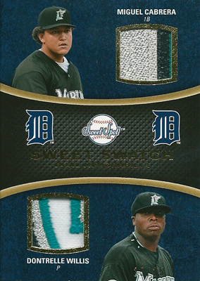 MLB カード 2008 UD Sweet 割引価格 Spot Swatches Dual Dontrelle 25 25枚限定 Miguel Patches Cabrera 最大89％オフ Willis
