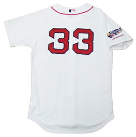 【ジェイソン バリテック】 (Jason Varitek) Majestic オーセンティックジャージ 2007 ワールドシリーズパッチ付 ボストン・レッドソックス #33/ホーム【送料無料】