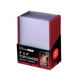 【ウルトラプロ UltraPro 収集用品】トップローダー 3x4サイズ (レッド) 25枚入りパック (#81159) Red Toploader Pack