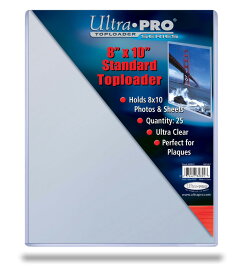 ウルトラプロ (Ultra Pro) トップローダー 8x10用 25枚入りパック #82825 | 8" X 10" Toploader