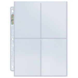 �E���g���v�� (Ultra Pro) 4�|�P�b�g �V�[�g 3.5x5 #81418 | 4-Pocket Platinum Page with 3-1/2 X 5 Pockets