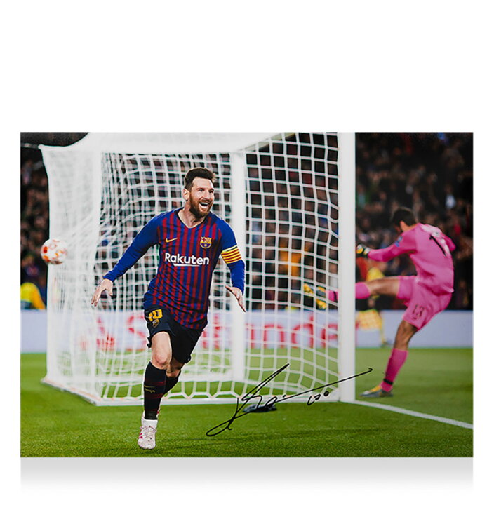 楽天市場】リオネル・メッシ 直筆サインフォト UEFA チャンピオンズ 