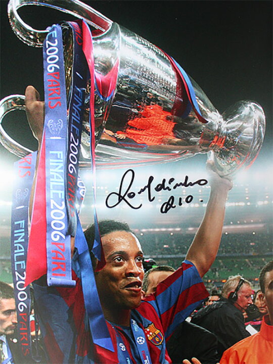 楽天市場 ロナウジーニョ 直筆サインフォト バルセロナ 06 Uefa チャンピオンスリーグ ウィナー 縦型 Ronaldinho Signed Barcelona Photo 06 Uefa Champions League Winner 7 3入荷 カードファナティック