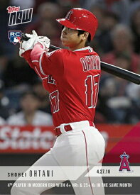 大谷翔平 #136 MLB月間4HR&25K以上達成記念 カード 4th Player In Modern Era With 4 + HRs & 25 + Ks In The Same Month - Shohei Ohtani MLB Topps Now Card