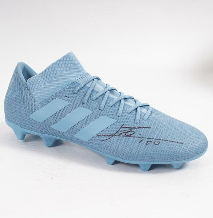 楽天市場 リオネル メッシ 直筆サイン入りスパイク Lionel Messi Official Signed Blue Adidas Nemeziz Messi 18 1 Boot カードファナティック