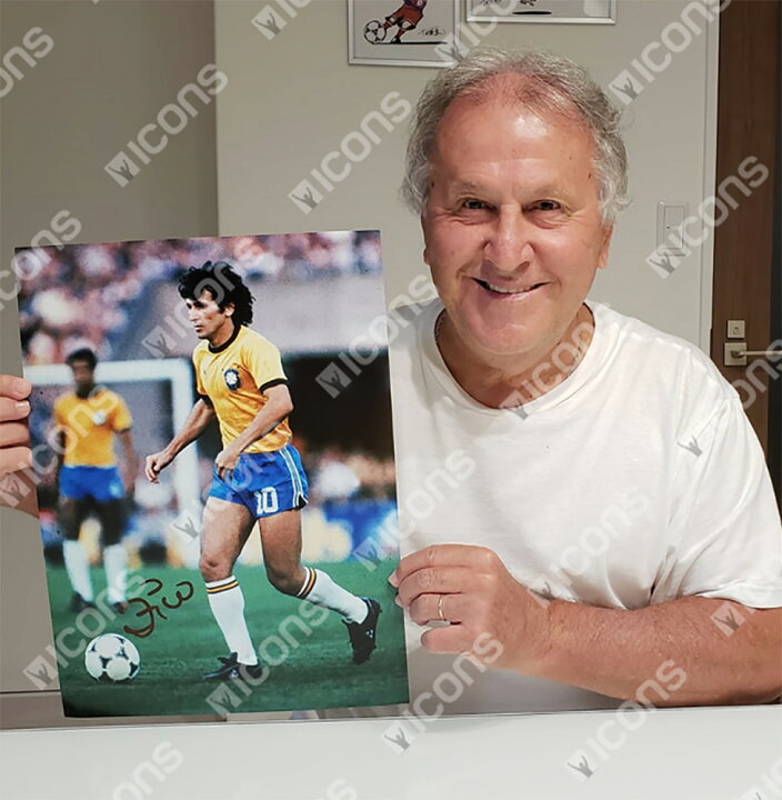 楽天市場 ジーコ 直筆サイン入りフォト ブラジル代表 19ワールドカップ Zico Signed Brazil Photo 19 Fifa World Cup カードファナティック