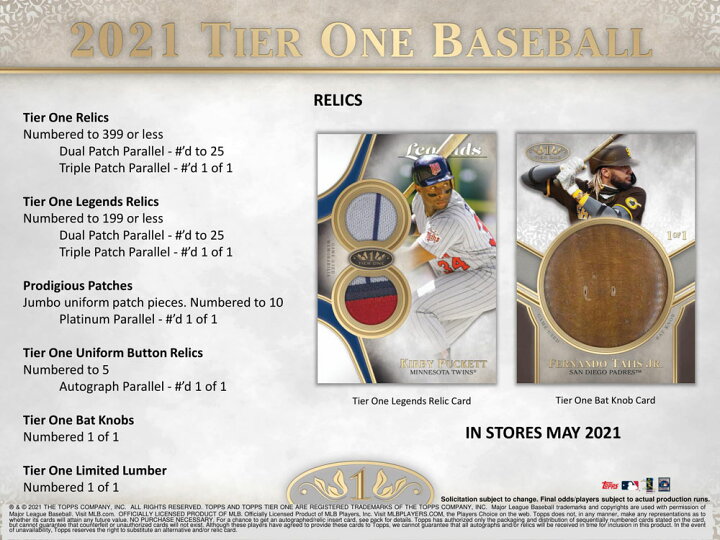 楽天市場】MLB 2021 Topps Tier One Baseball 5/6入荷 : カードファナティック