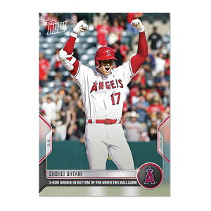 Jĕ #147 9񗠂ɓ_ƂȂ2ۑłL^LOJ[h 2-Run Double In Bottom Of The Ninth Ties BallGame-Shohei Ohtani 2022 MLB Topps Now Card