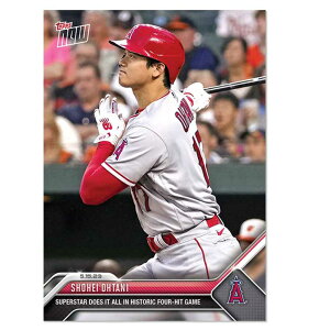 Jĕ #294 攭Ȃ43œ_̊LOJ[h Superstar Does It All In Historic Four-Hit Game - Shohei Ohtani 2023 MLB Topps Now Card