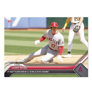 Jĕ #811 MLBj8lڂƂȂ镡V[Y40z[E20ۂL^LOJ[h 8th MLB Player Ever W/2+40HRs&20SBs Seasons - Shohei Ohtani 2023 MLB Topps Now Card