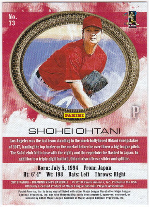 楽天市場】大谷翔平 2018 Panini Diamond Kings Base #73 Rookie RC 