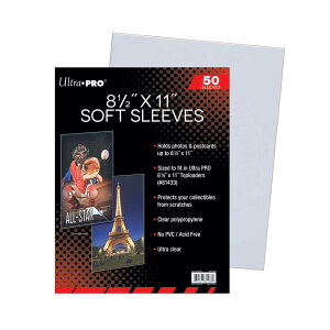 �E���g���v��(Ultra Pro) �|�X�g�J�[�h�T�C�Y�p�X���[�u 50������ #85568 | 8-1/2 x 11 Soft Sleeves