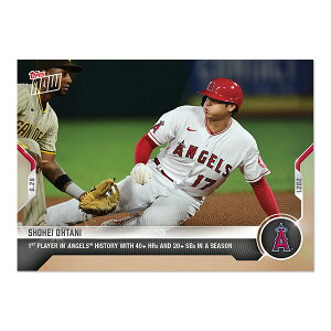 Jĕ #727 G[Xj㏉1V[Y40{ȏz[A20ȏ㓐ۂ߂̋LOJ[h 1st PLAYER IN ANGELS HISTORY WITH 40+HRs AND 20+SBs IN A SEASON - 2021 MLB Topps Now Card 9/28