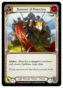 �yFLESH AND BLOOD�z(Rainbow Foil) Banneret of Protection [M](DTD050)��