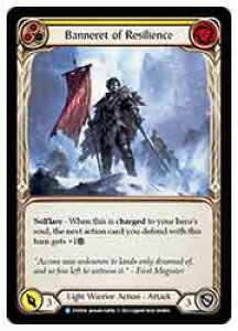 �yFLESH AND BLOOD�z(Rainbow Foil) Banneret of Resilience [R](DTD054)��