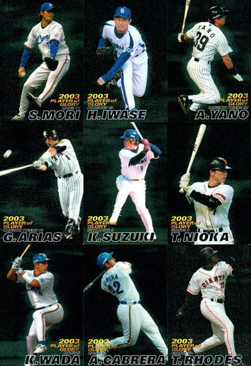 楽天市場】カルビー2004 プロ野球チップス プレイヤー オブ グローリー 