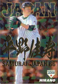 カルビー2017 野球日本代表 侍ジャパンチップス 金箔漢字パラレルカード No.SJ-19 平野佳寿