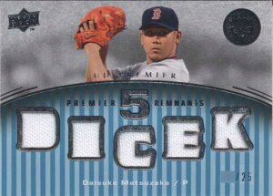  2007 Upper Deck Premier Remnants DICE-K 5 Times Jersey Card /25 Daisuke Matsuzaka