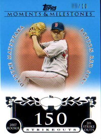 松坂大輔 2008 Topps Moment & Milestones 150 Strikeouts Serial Card /10 Daisuke Matsuzaka