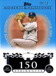 ������ 2008 Topps Moment & Milestones 150 Strikeouts Serial Card /10 Daisuke Matsuzaka