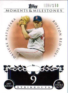  2008 Topps Moment & Milestones 9 Strikeouts Serial Card /150 Daisuke Matsuzaka