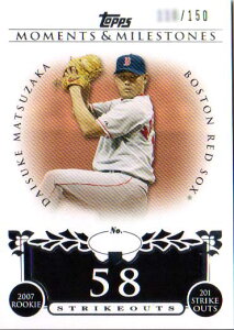 2008 Topps Moment & Milestones 58 Strikeouts Serial Card /150 Daisuke Matsuzaka