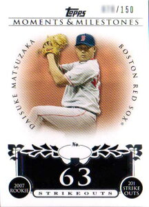  2008 Topps Moment & Milestones 63 Strikeouts Serial Card /150 Daisuke Matsuzaka