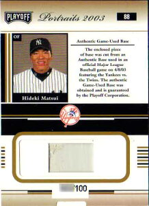 松井秀喜 2003 Playoff Portraits Base Card /100 Hideki Matsui