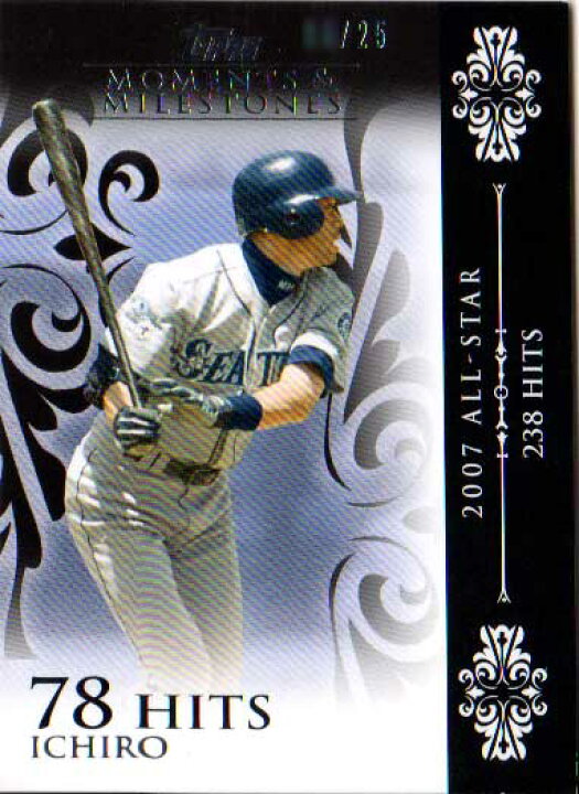 楽天市場】イチロー 2008 Topps Moments & Milestone 78 Hits Sirial 