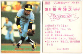 カルビー1982 プロ野球チップス No.54 掛布雅之