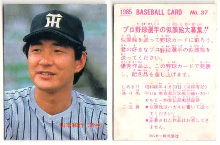 楽天市場 カルビー1985 プロ野球チップス No 37 山本和行 かーど屋本店楽天市場店