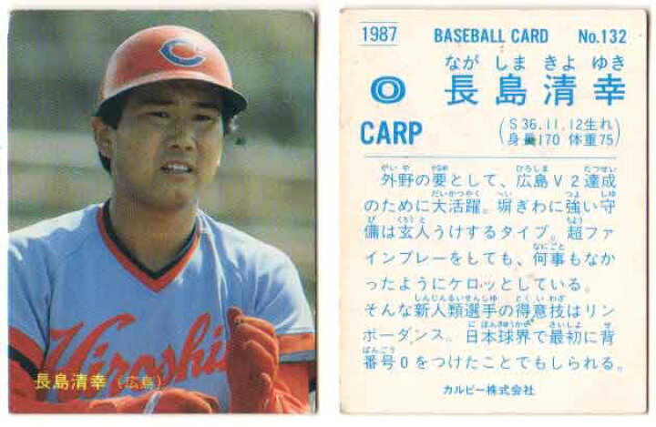 楽天市場】カルビー1987 プロ野球チップス No.132 長島清幸(C) : かー 