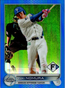 Topps2022 Chrome NPB v싅J[h 150(Blue Refractor)p J[h No.086 쑺C Yuki Nomura