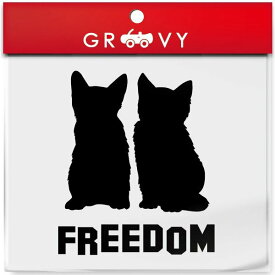 2匹の子猫 猫 車 ステッカー FREEDOM 自由な猫 自由な人生 ねこ ネコ かわいい おしゃれ エンブレム シール アクセサリー ブランド アウトドア グッズ 雑貨 おもしろ かっこいい おしゃれ