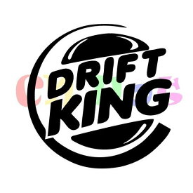 DRIFT KING ドリフト ステッカー 峠 走り屋 かっこいい おしゃれ パロディ 車 自動車 エンブレム シール デカール アクセサリー ブランド アウトドア グッズ 雑貨 おもしろ かっこいい おしゃれ